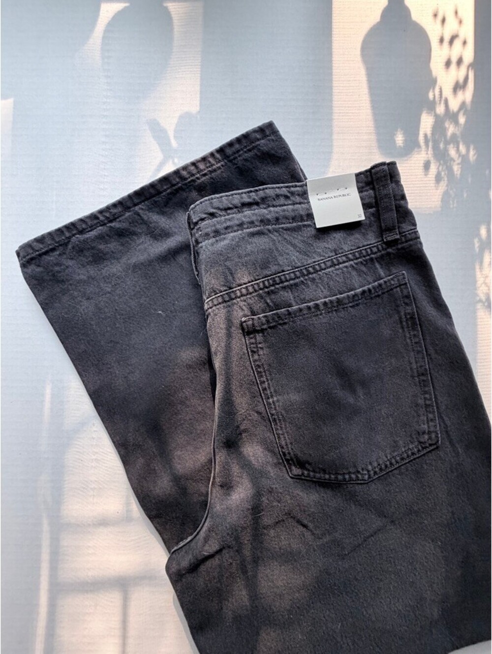 Banana Republic Wide Leg Black Jeans Size 32 Regular NWT